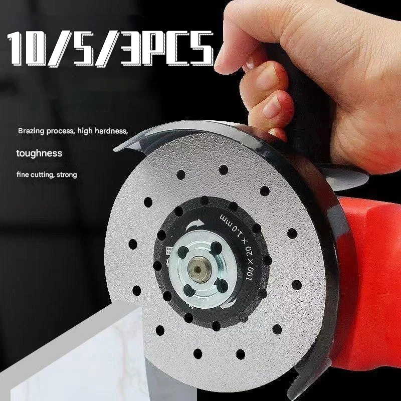 

10/5PC 4inch DryPorous Widened Cutting Blade For Stone Ceramic Diamond Tile Cutting Grinding Disc Rock Slab Grinding Cutting Set