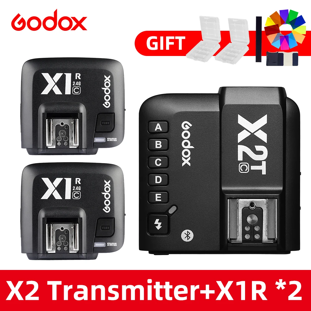 Godox X2 2.4G Wireless Speedlite Flash X2T-C X2T-N X2T-S HSS Transmitter Trigger with X1R-C/N/S Receiver for Canon Nikon Sony