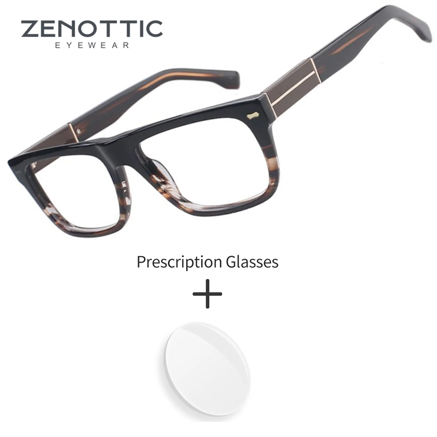 

Мужские очки ZENOTTIC (размер M) с ацетатной оправой, квадратные, фотохромные, с прогрессивными линзами, для коррекции зрения