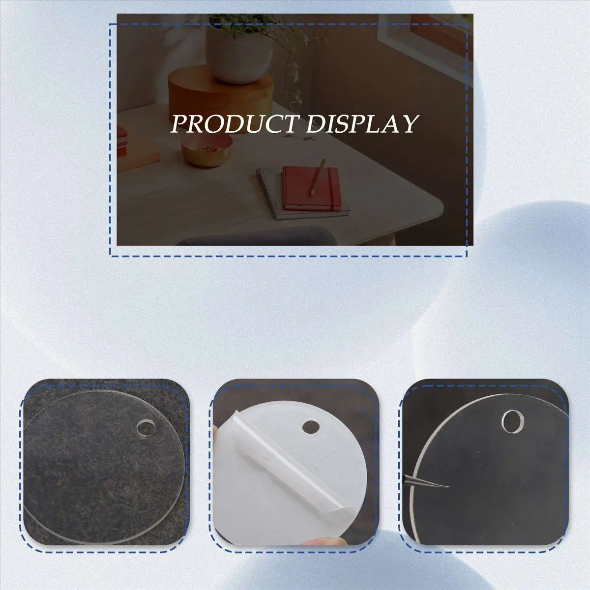 finefine 200 Pcs Round Acrylic Keychain Blanks 2 Inches Clear Acrylic Circles Discs Transparent for DIY Keychain Craft Project