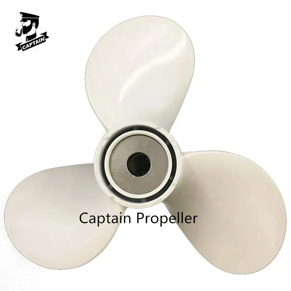 Captain Outboard Propeller 11 1/2x11-H Fit Yamaha Engines Pin Drive 40HP Aluminum RH 676-45941-62-EL 3 Blade