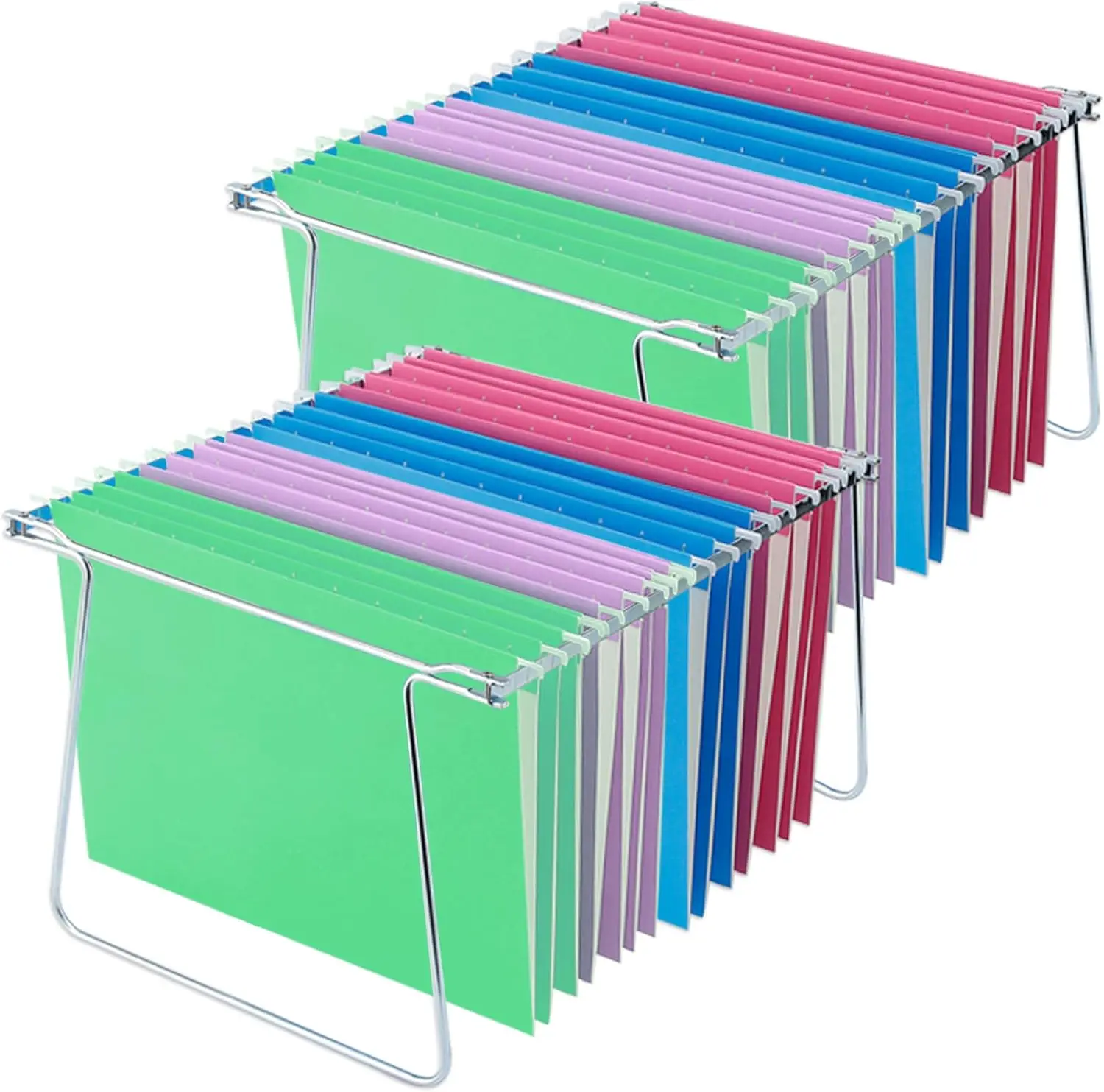 

Регулируемая стальная подвесная рамка для файлов, 2 шт., для папок формата Letter, устойчивая к ржавчине и простая в установке