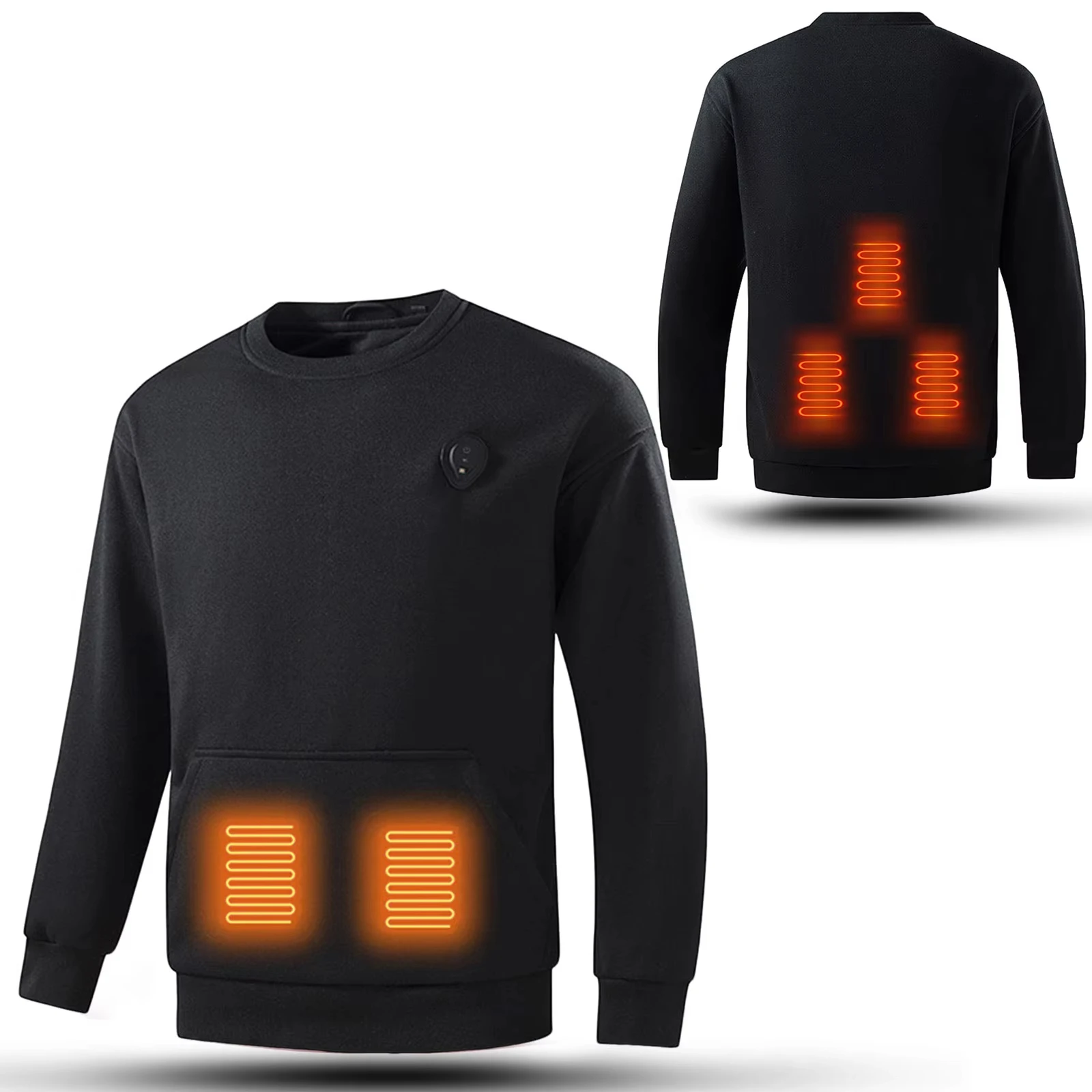 New USB Heated Hoodie, Men's Five-Zone Heated Clothing, Outdoor Warm Sportswear, Autumn and Winter, Cozy Heated Sweater