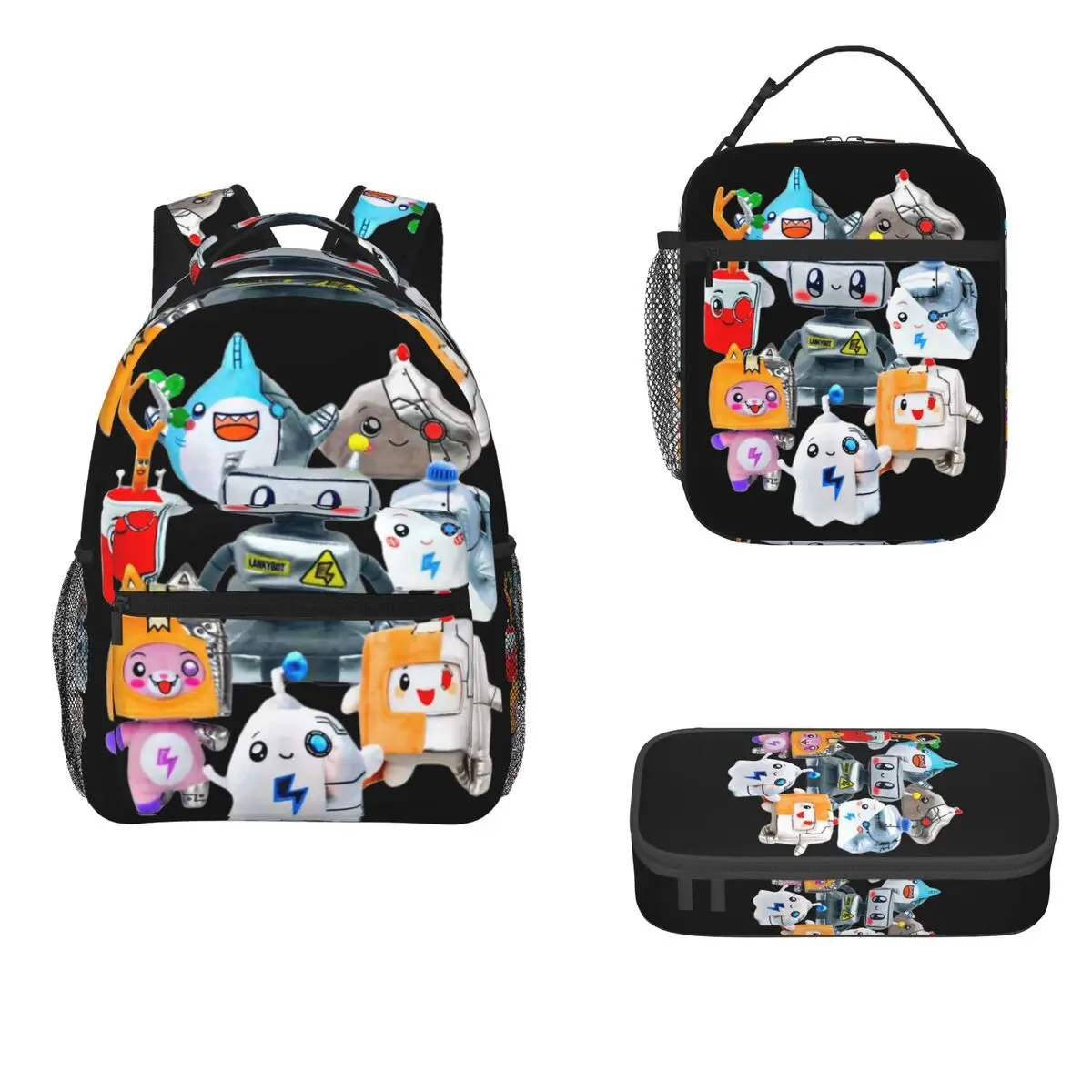 Rocky Lankybox Lanky Box zaini ragazze Bookbag bambini scuola borse cartone animato bambini zaino pranzo borsa penna Set tre pezzi