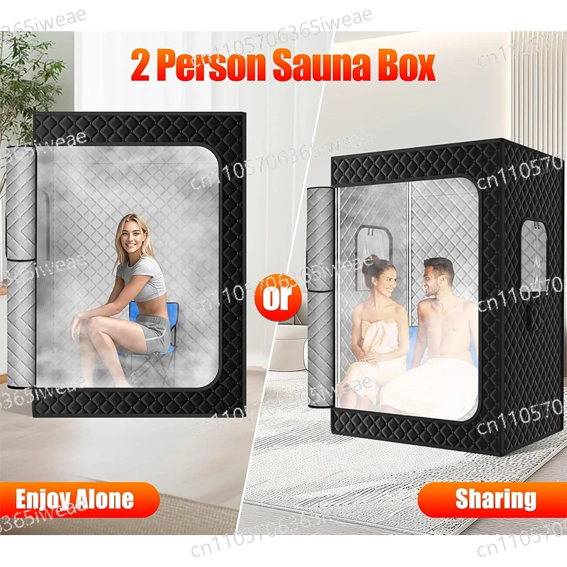 Folding 2-person Waterproof Spa Sauna Room Easy To Use, Portable Steam Sauna Room for Home Use