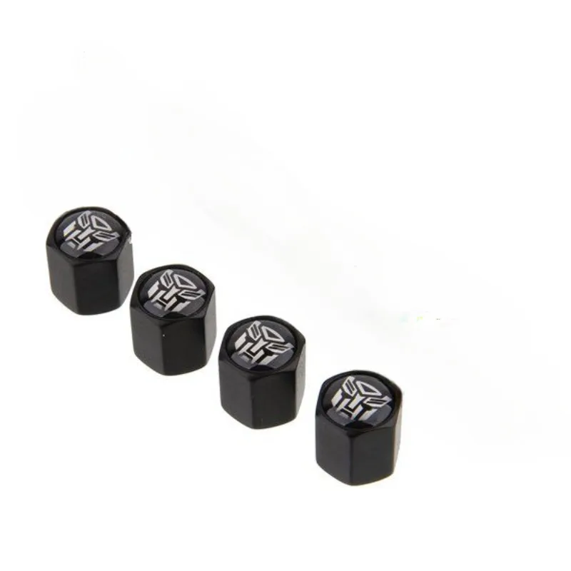 5PCS Hasbro Transformers รถยางวาล์วหมวก Knurling สไตล์อลูมิเนียมยางกันน้ําวาล์วหมวกรถ Universal อุปกรณ์เสริม