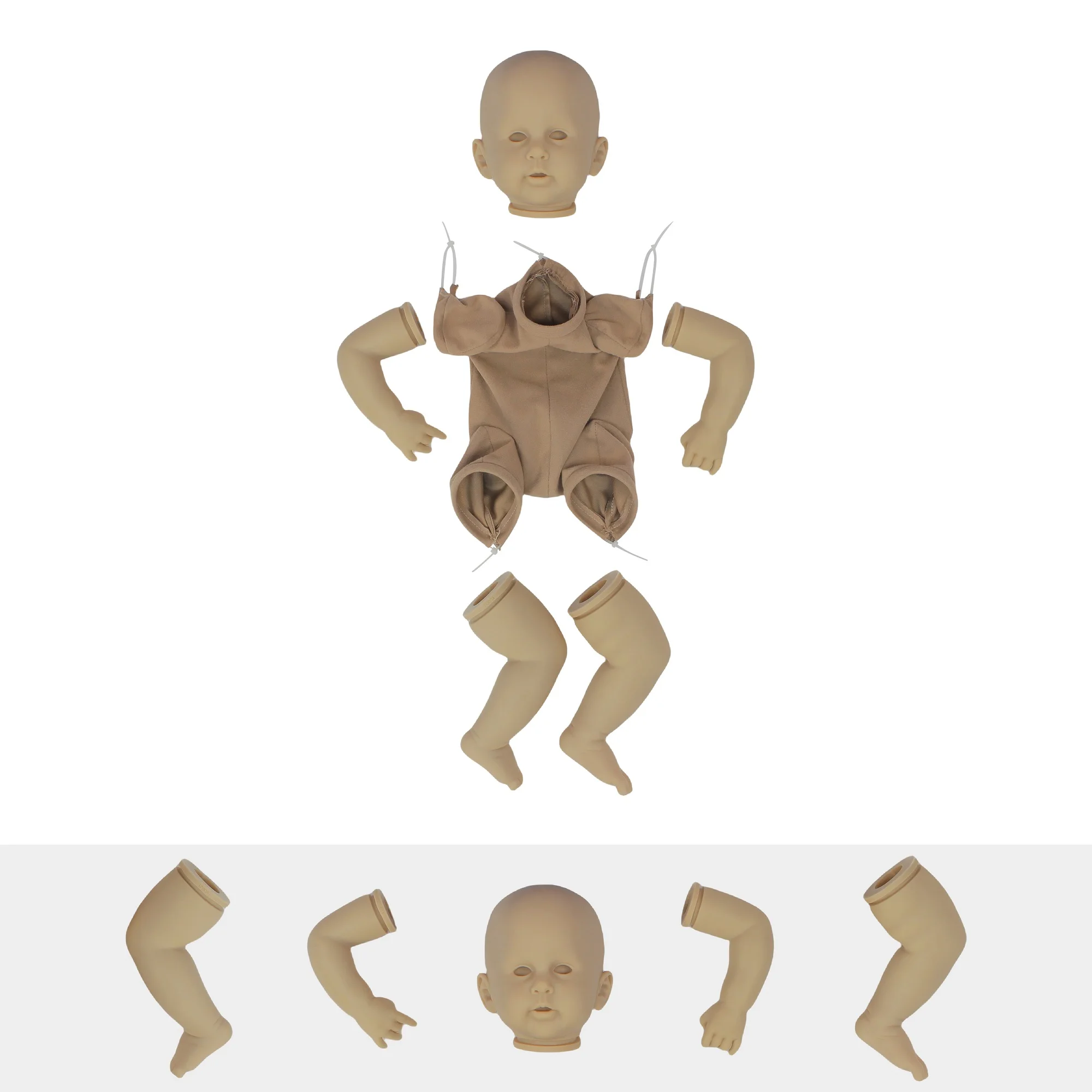 22 Cal niezmontowany zestaw George odrodzony niemalowany DIY części miękkie w dotyku realistyczne odrodzone zabawka dla malucha
