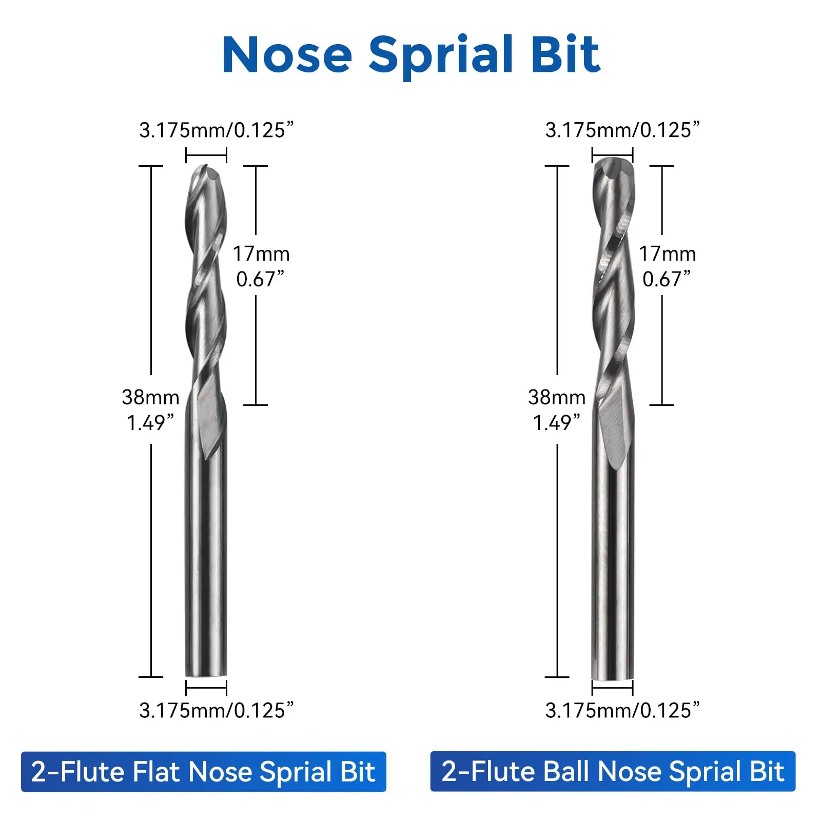 40pcs End Mill Engraving Bits Set with ER11 ER16 Collet 3.175mm Shank CNC Router Bits Ball Nose PCB Milling Cutter Carbide Milli