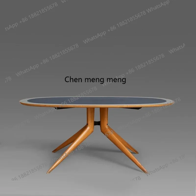 

Italian simple dining room, living room, beech oval dining table, dining chairs, home use