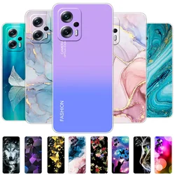 For POCO X4 GT 5G Case For Xiaomi Poco X4 GT Cover Patterned Clear Bumper TPU Silicone Soft Cases Coque For POCO X4 GT 5G Fundas