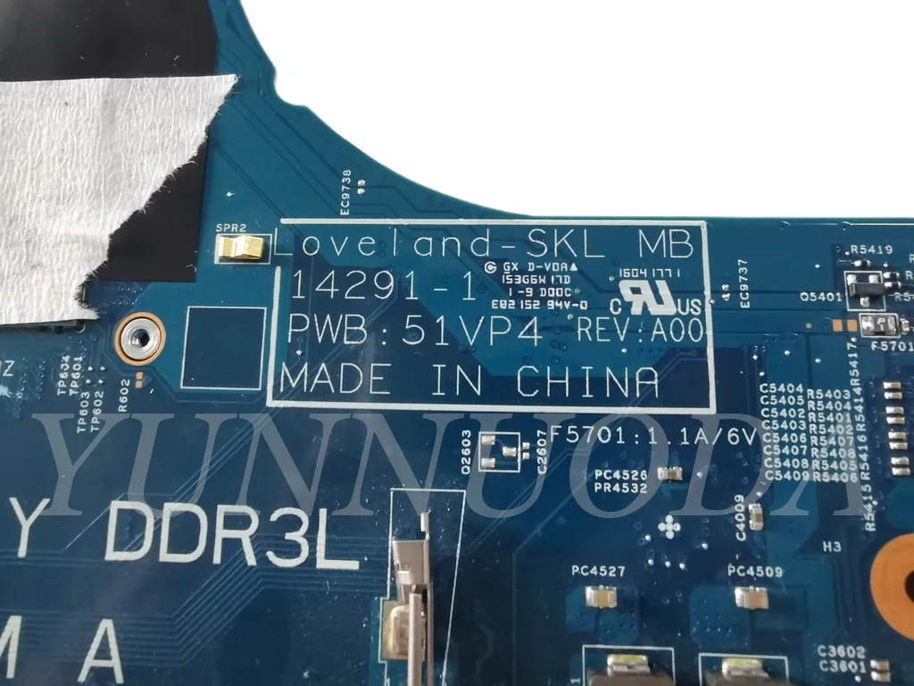 

14291-1 for Latitude 3470 3570 laptop motherboard WITH I3 I5 I7 CPU CN-0P5M6K tested good free shipping