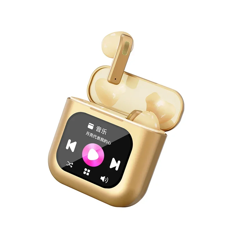 2024 New product K1 earphone TWS earplug with 8g memory LCD wireless earphone touch screen