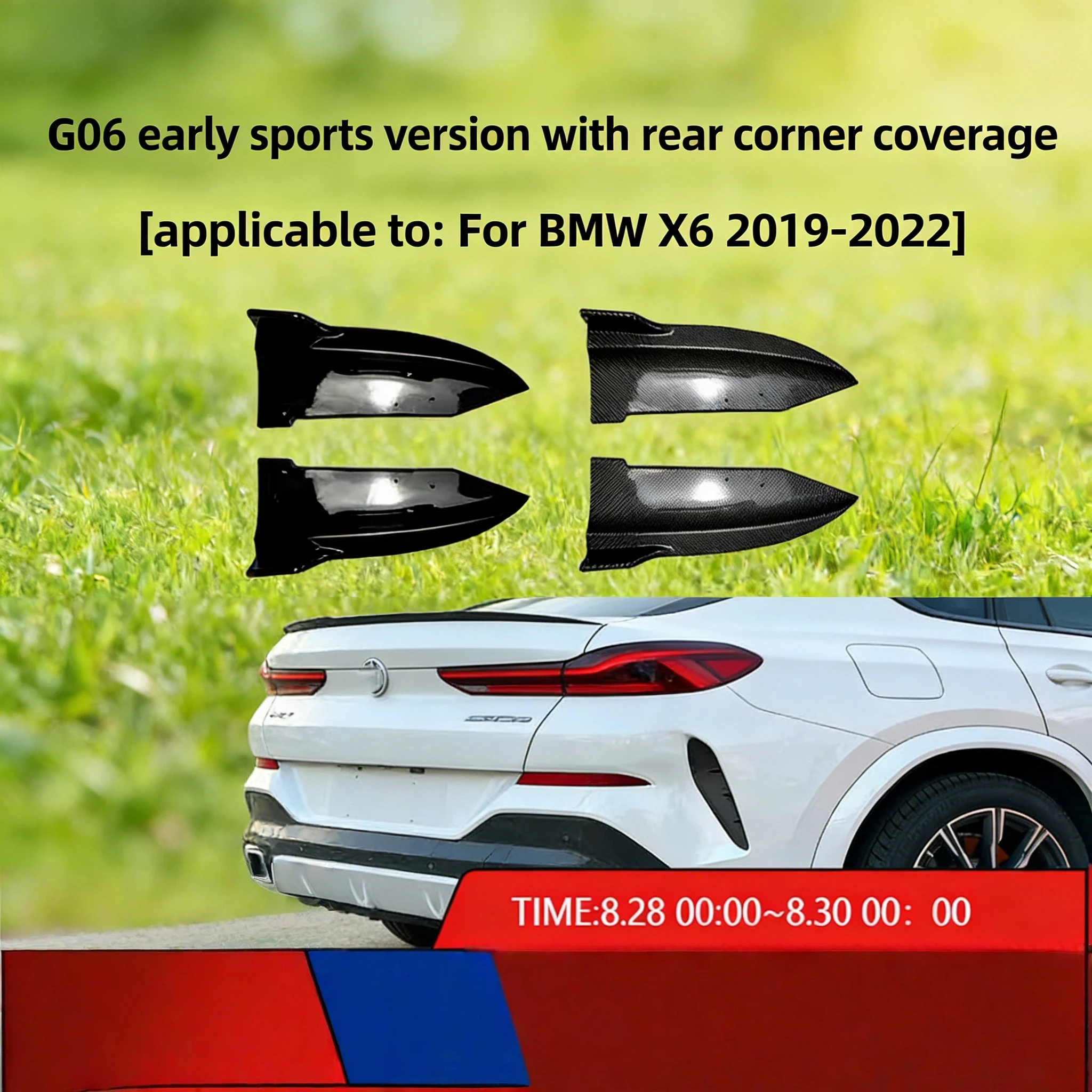 Hot Ornaments For BMW X6 G06 Pre 2019-2022 Models,Rear Corner Exterior Car Stickers,Car Modification Accessories Interior Stic
