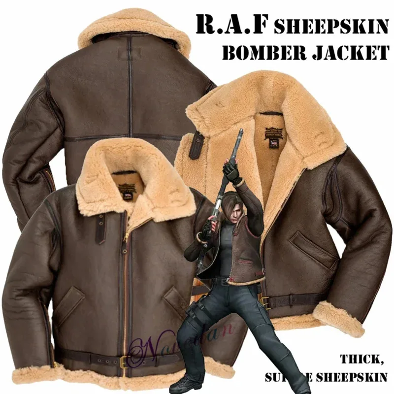 

Biohazard Re4 remake Leon Kennedy cosplay jacket T shirt Fantasia costume faux leather bomber jacket coat men women