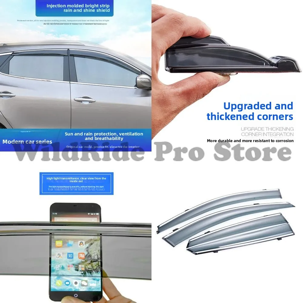 

1 комплект формованных дождевиков для Hyundai Sonata 8th 9th Elantra Accent Genesis Veracruz i30, универсальные козырьки для боковых окон