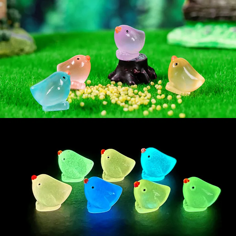 50-100PCS Luminous Little Birdie Home Decor DIY Accessories Miniatures Bird Moss Microlandscape Decoration Kawaii Accessories