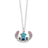 Cute Disney Stitch Cartoon Necklace Creative Fine Rhinestone Necklace Sweet Girl Necklace Gift for Good Friends