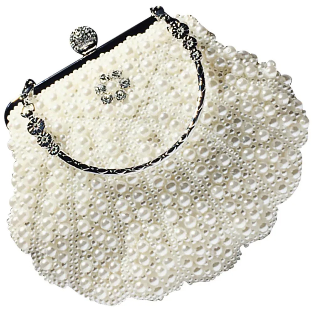 1 قطعة حقيبة كتف رصع باللؤلؤ ريترو واحدة الكتف أنيقة يؤرخ حقيبة يد عادية بنات أنيق حقيبة التخزين يؤرخ حقيبة يد #6