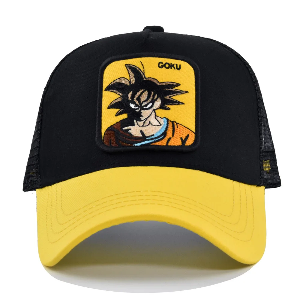 Wysokiej marka jakości czapka z daszkiem mężczyźni kobiety czapka z daszkiem oddychająca bawełna Anime GOKU Snapback Hip Hop lato czapka typu