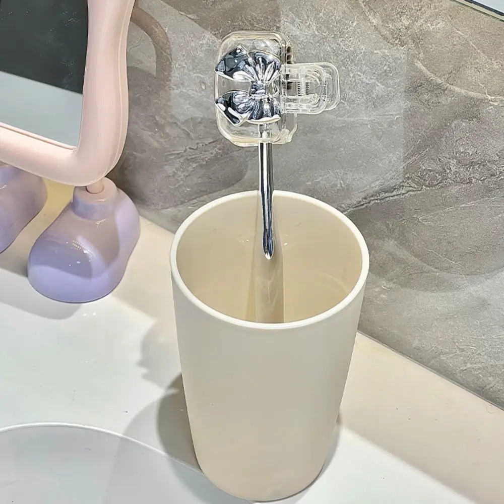 

Durable Universal Bowknot Toothbrush Box Dust-proof Drain Toothbrush Head Cover Transparent Toothbrush Storage Clip