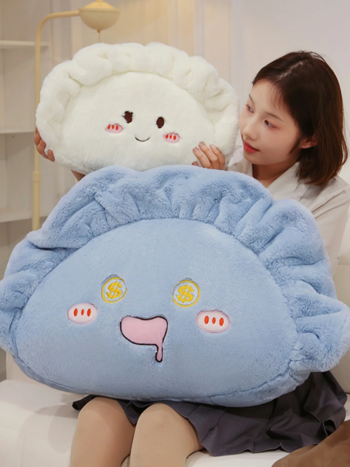 

Милая плюшевая игрушка-пельмень, подушка для сна, женская версия, реалистичная мягкая игрушка для детей и взрослых