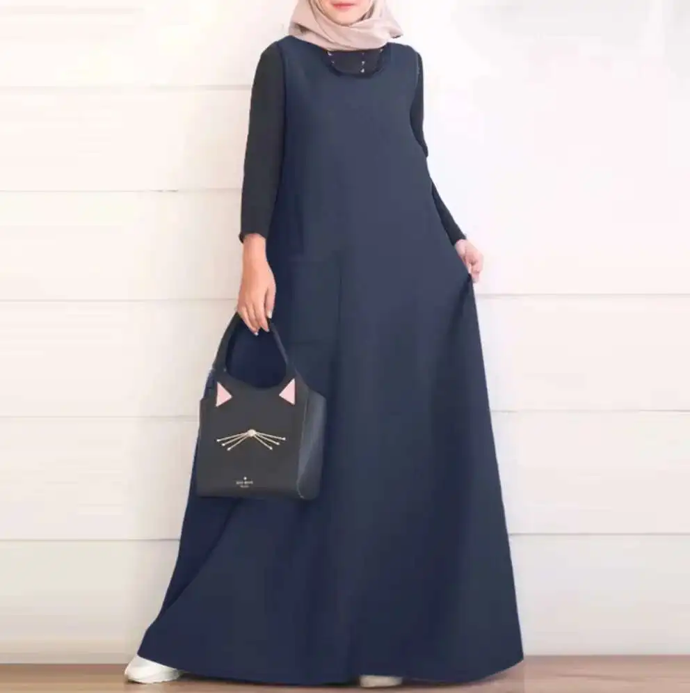 Robe de Cowboy longue sans manches, nouvelle mode musulmane, ample, couleur unie, Abaya, Ramadan, dubaï, luxe, Islam, élégante, 2025