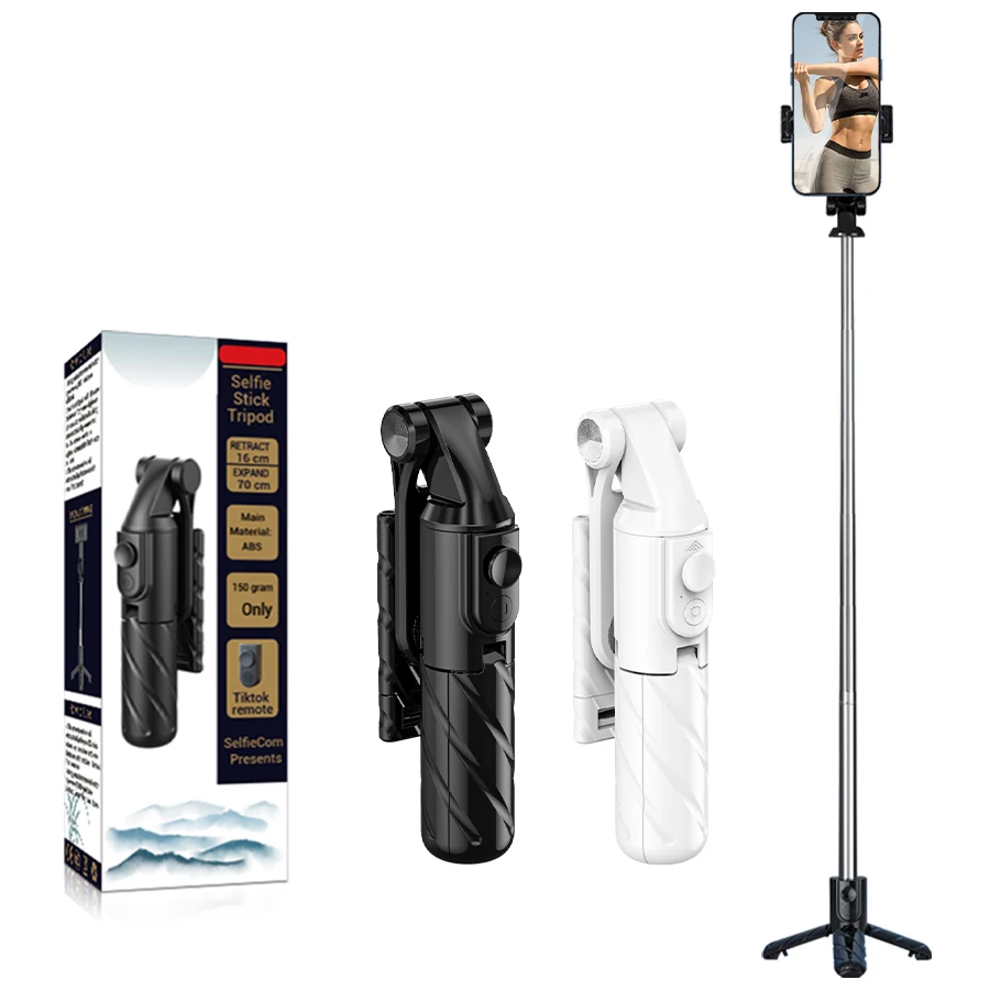 Selfie Stick And Tripod Wireless Remote Expandable Tripod Portable Detachable Remote Control BT Remote Compatible With IPhone