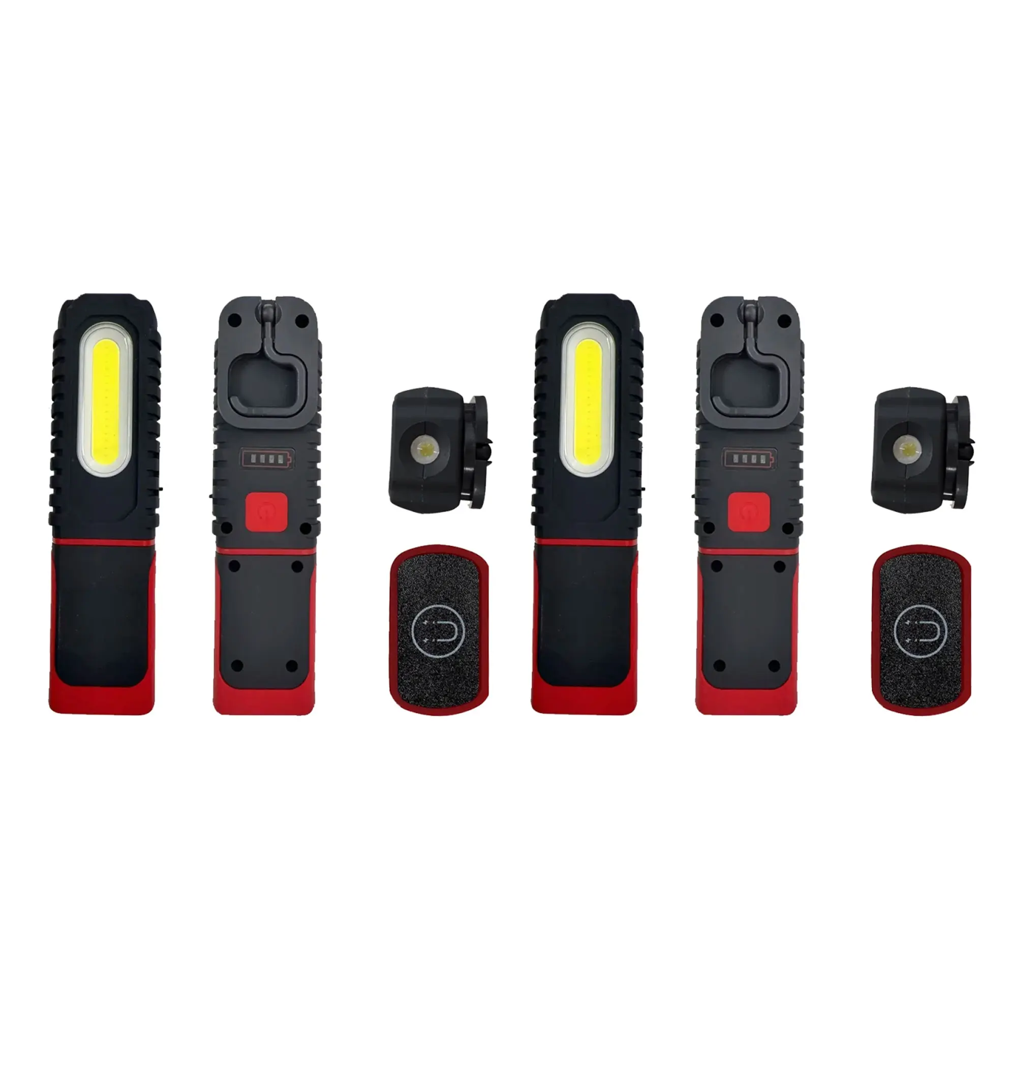 Tragbare USB-wiederaufladbare Arbeitsleuchte, magnetische COB-LED-Taschenlampe, Hängelampe mit eingebautem Akku, 1200 mAh, Camping-Taschenlampe