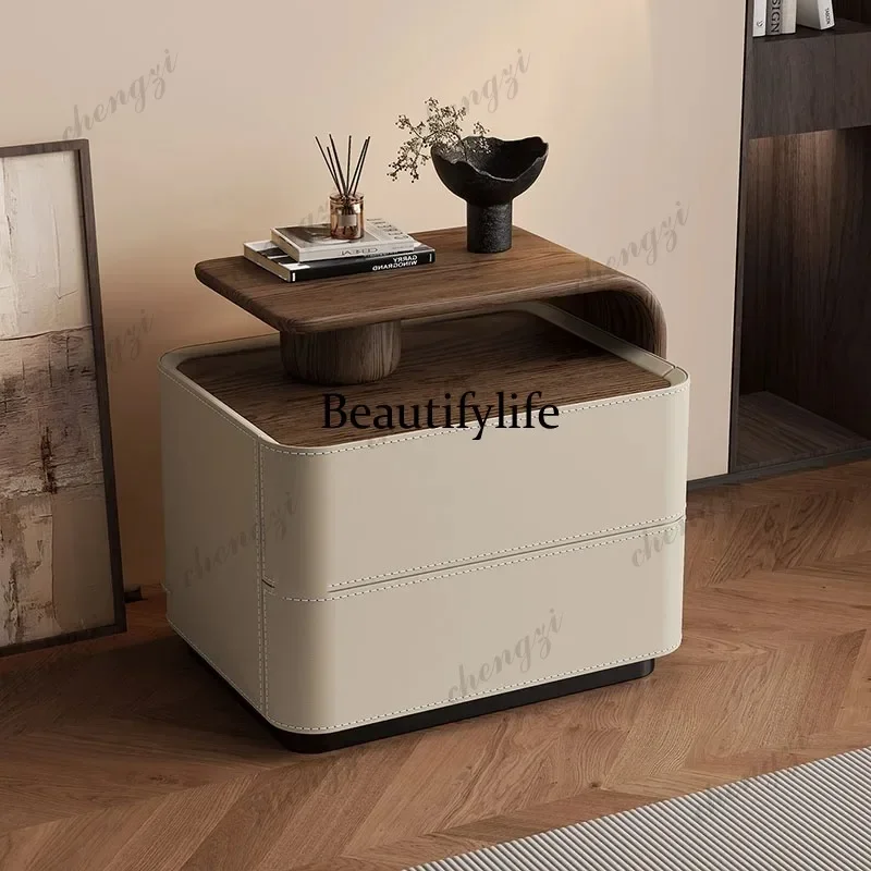 F182 Mesita de Noche que Ahorra Espacio, Cabeceros, Cómodas, Mesa Auxiliar Única para Café, Cómoda Mesa de Noche Esquinera, Criado Mudo, Muebles para el Hogar
