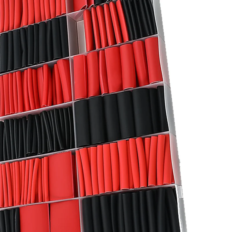 

3.5" 3:1 Black Red 400pcs Heat Shrink Tubing Set Waterproof Glue Lined Automotive Marine Grade Large Size Insulation Sealing