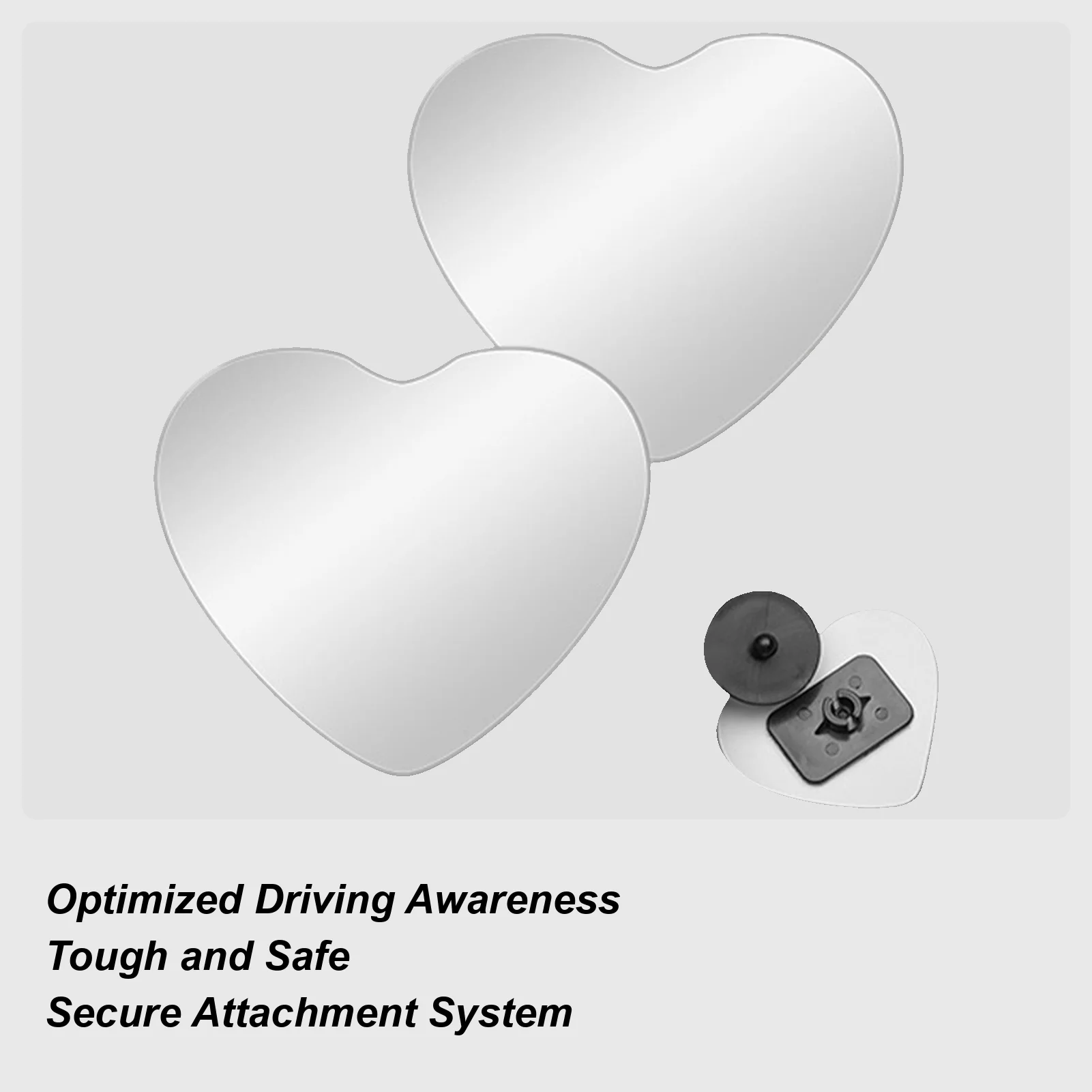 

For Etc Blind Spot Mirror Car Heart Shaped Blind Spot Mirrors 2 Piece Convex Rearview Stick On Accessories For Enhanced Safety