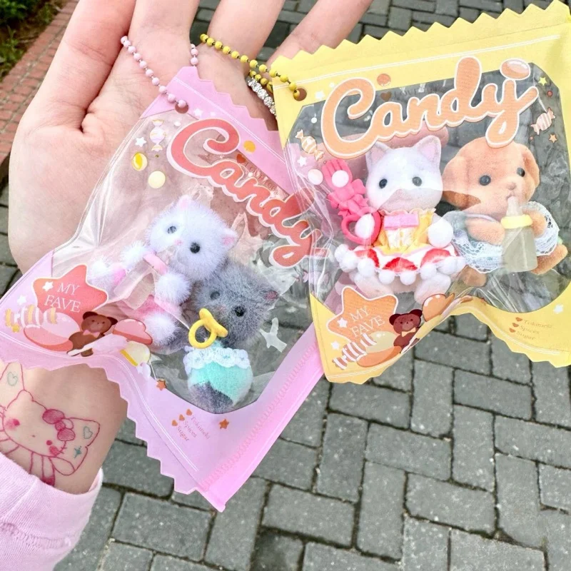 

Sylvanians Families Kids Cartoon Cute Pendant Dust Bag Mini Candy Bags Toys Storage Supplies Accessories Key Chains 5/10/15pcs