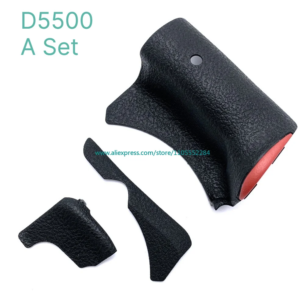 New Body Rubber for Nikon D5500 D5600 Front Grip Hand Thumb Left Side Shell Cover Leather +Tape Spare Part