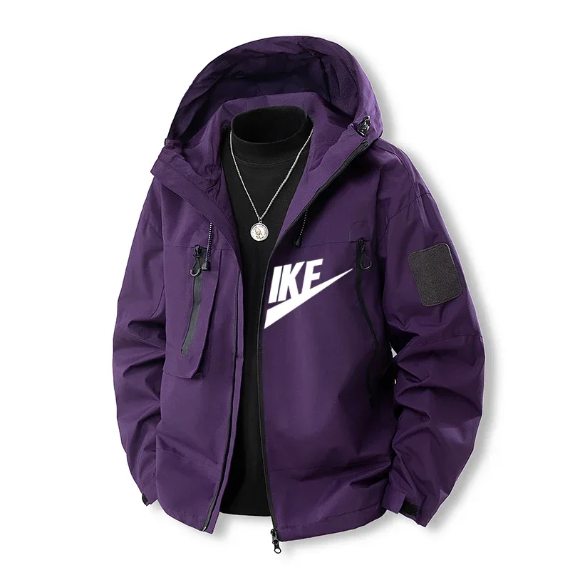 

Новые стили 2025, мужские куртки с принтом, простые плащи, модные спортивные куртки, повседневный осенне-зимний плащ.