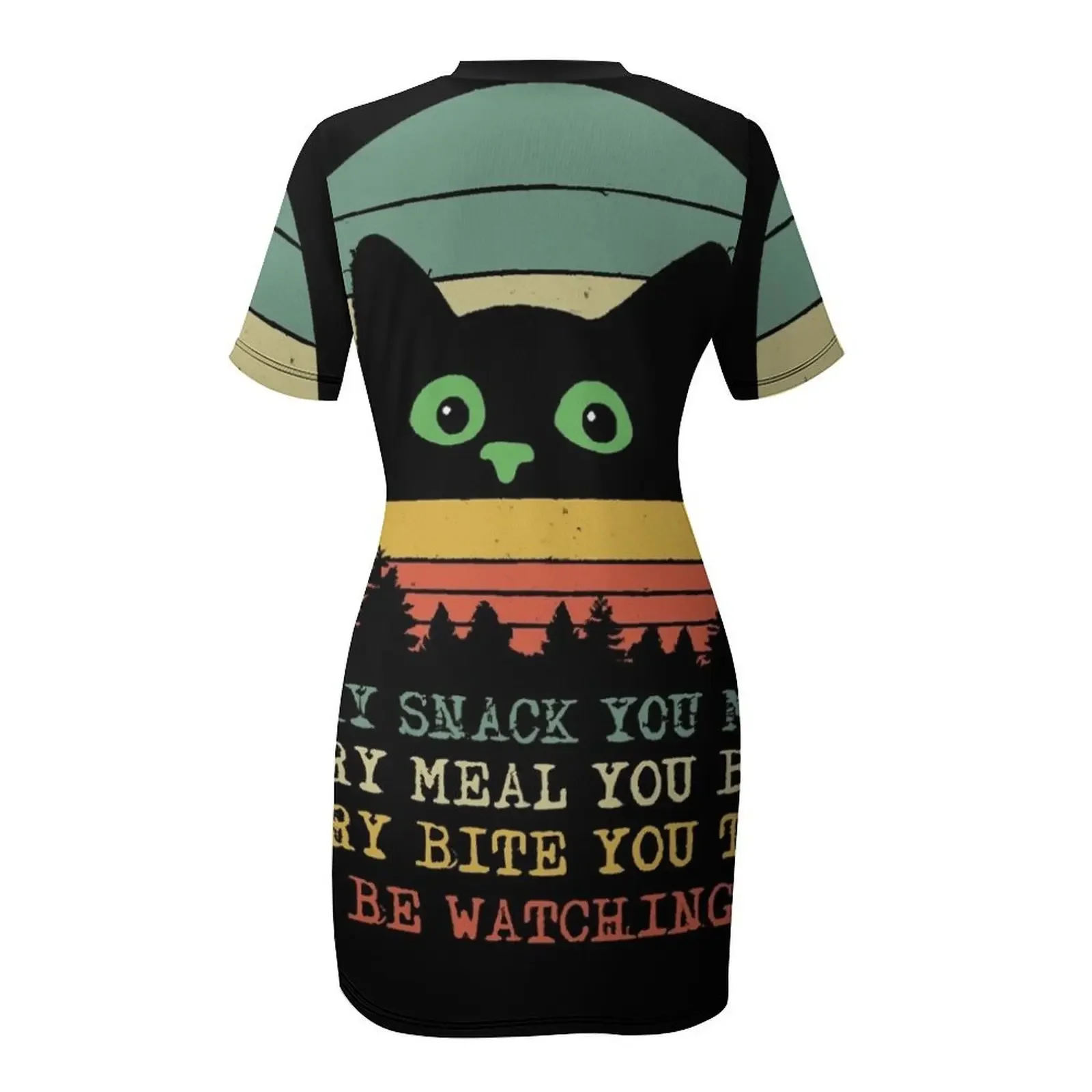 Every snack you make cat mama T-Shirt Short-Sleeved Dress dress elegant women's sets Women's summer suit Dress