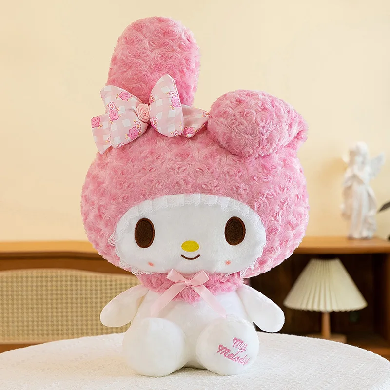 60CM Anime Sanrio Hello Kitty My Melody Rose Serie Cartoon Pluche Pop PP Katoen Gevuld Kussen Kawaii Sofa Ornament vakantie Cadeau