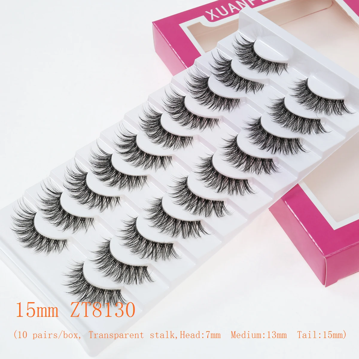 Xuanfeiwu ممدود سميك ورقيق ماكياج شفاف الجذعية الرموش الصناعية، واقعية الطبيعية كامل قطاع مرحلة الأداء الرموش الصناعية، الإنترنت المشاهير 5D مانغا الرموش #4