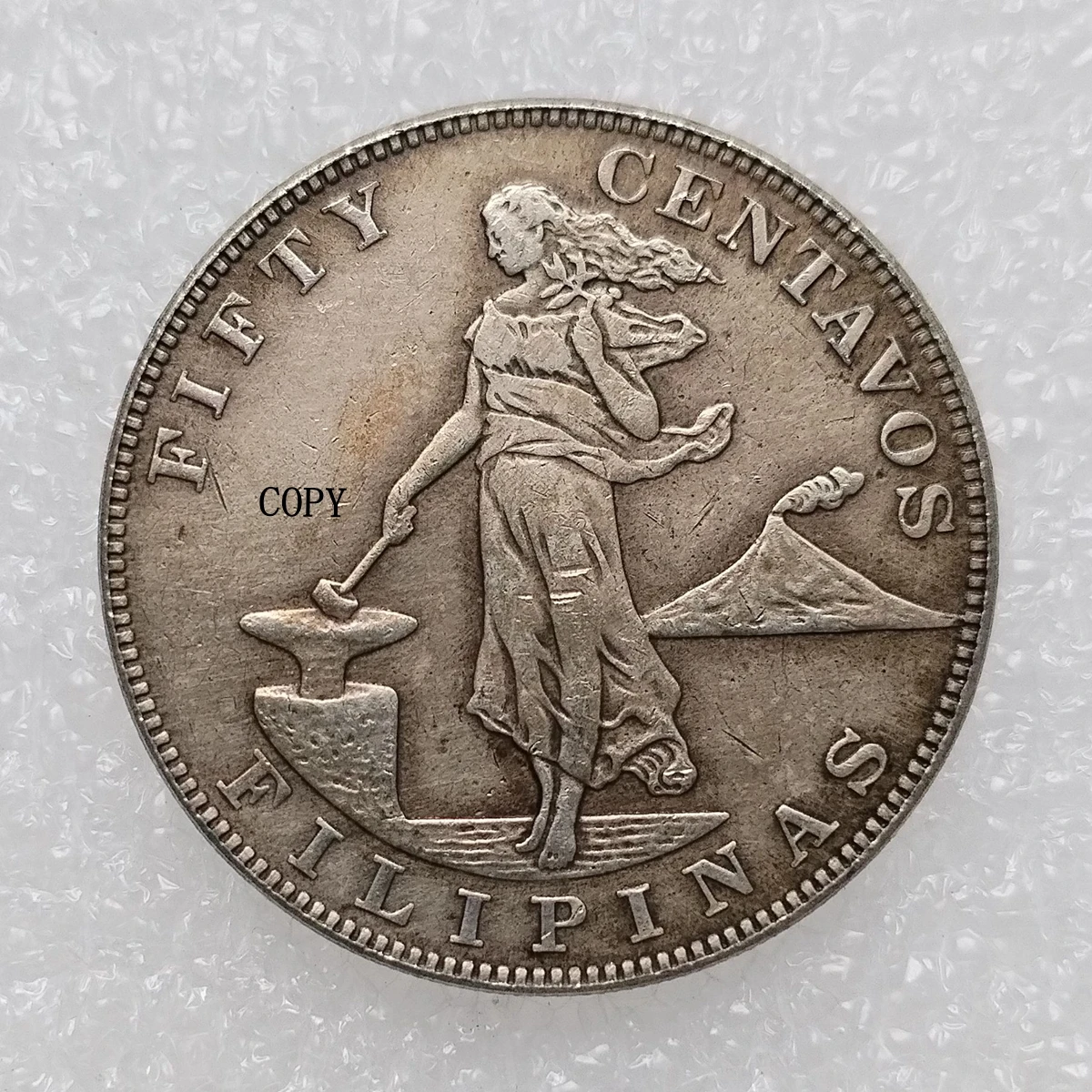 Reproducción 1903-1906 Filipinas 50 Centavos Decoración chapada en plata Moneda conmemorativa