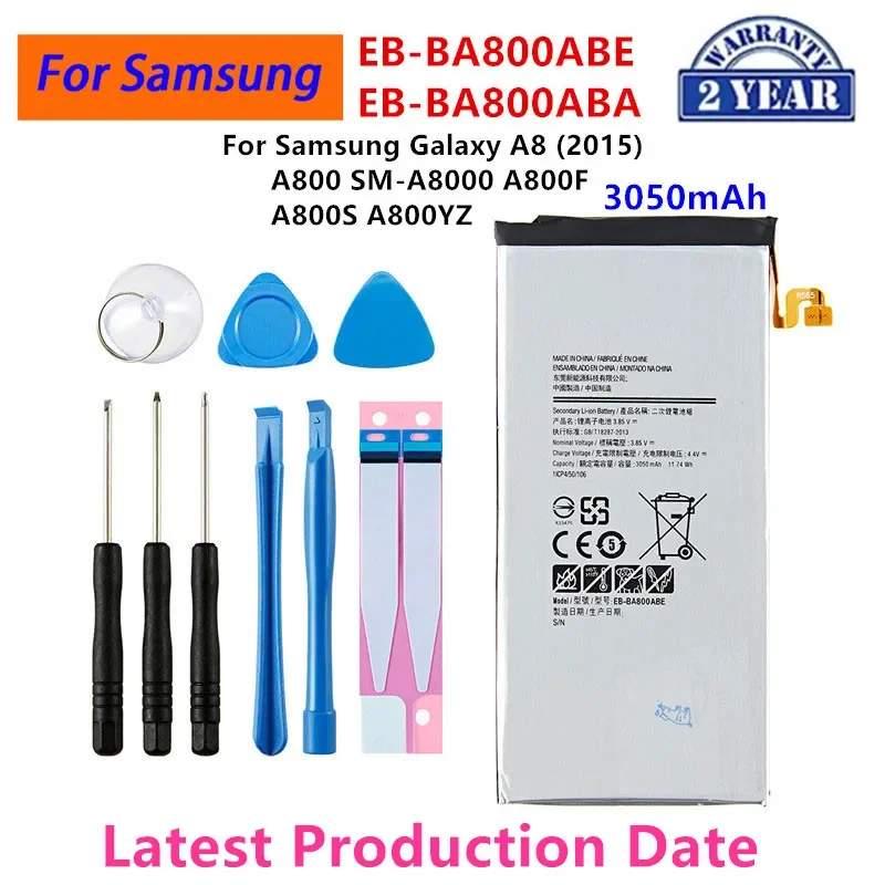 

Brand New EB-BA800ABE EB-BA800ABA 3050mAh Battery For Samsung Galaxy A8 (2015) A800 SM-A8000 A800F A800S A800YZ