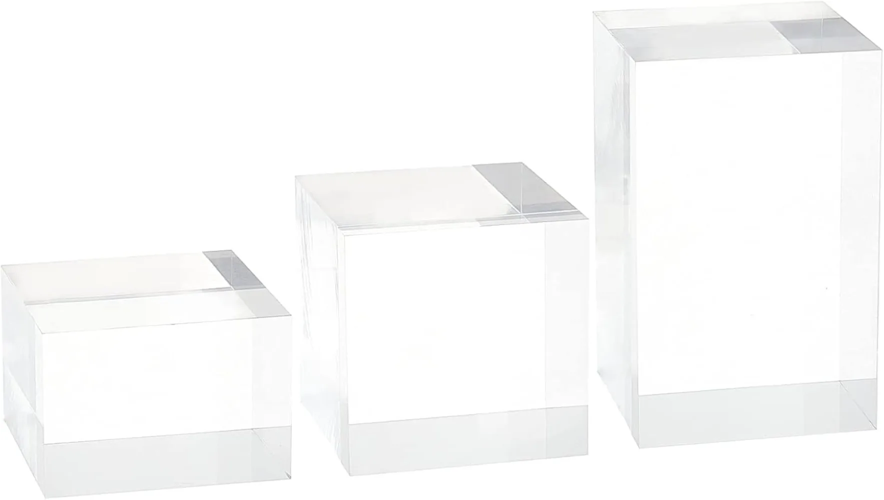 

3 Pcs Acrylic Display Stands Transparent Acrylic Display Base Collectibles Stands Action Figures Stand for Displaying Model Gems