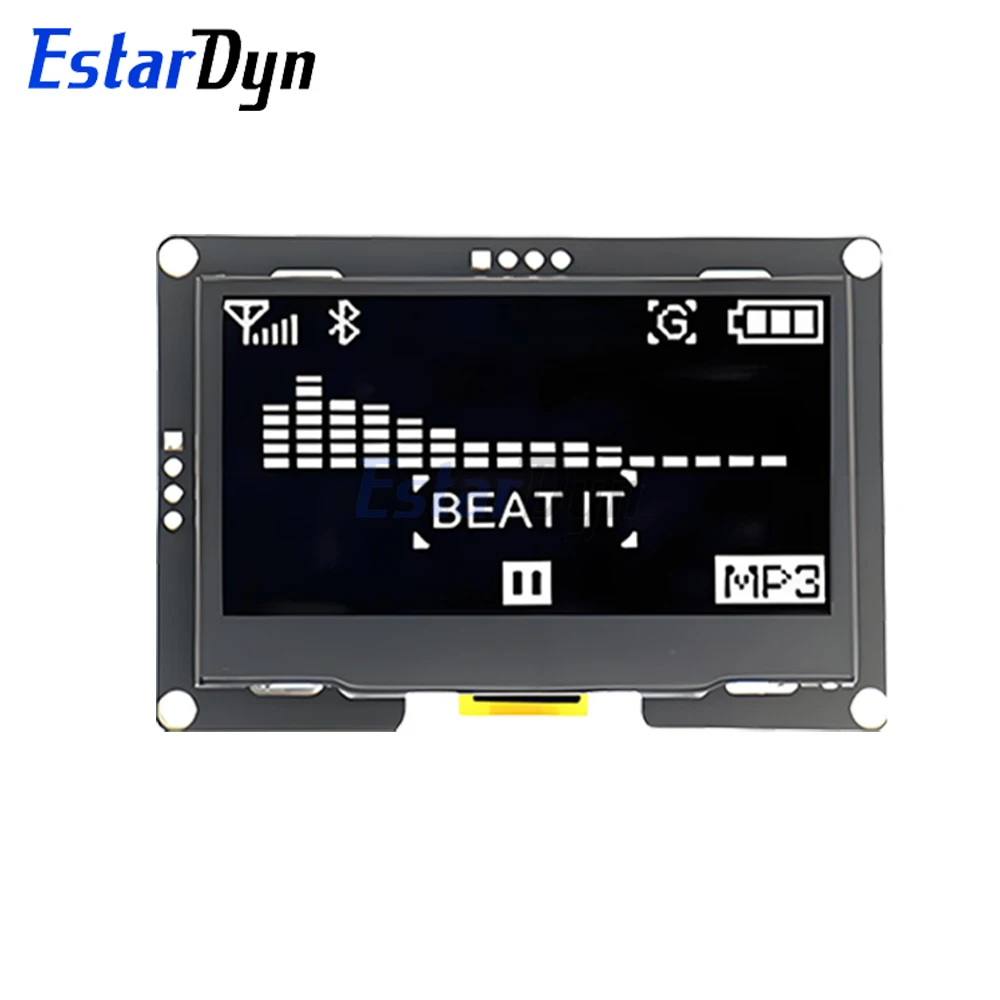 Módulo de exibição OLED Estardyn de 2,4 polegadas, display de 2,4 polegadas, resolução 128x64, acionado por SSD1309, interface IIC de 4 pinos