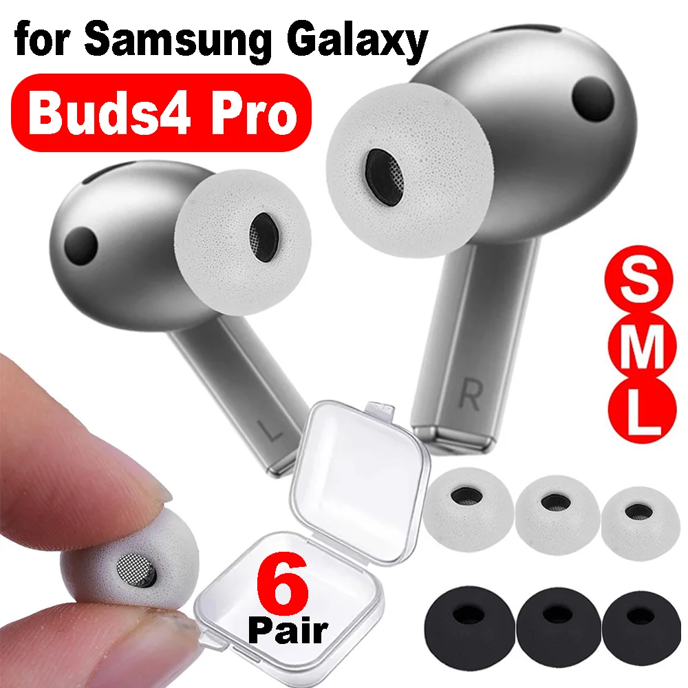 Substituição no ouvido fone de ouvido bluetooth para samsung galaxy buds4 pro memória esponja eartip espuma memória earplug para galaxy buds4 pro