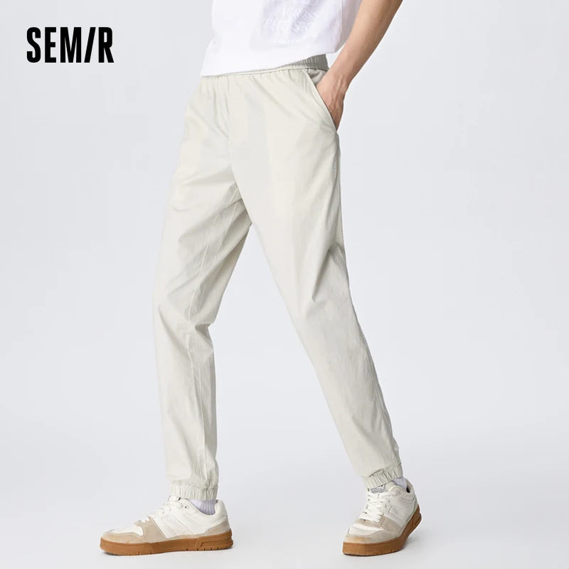 Semir Casual Pants Men 2023 Summer New Simple Letter Printing Fashion Trousers