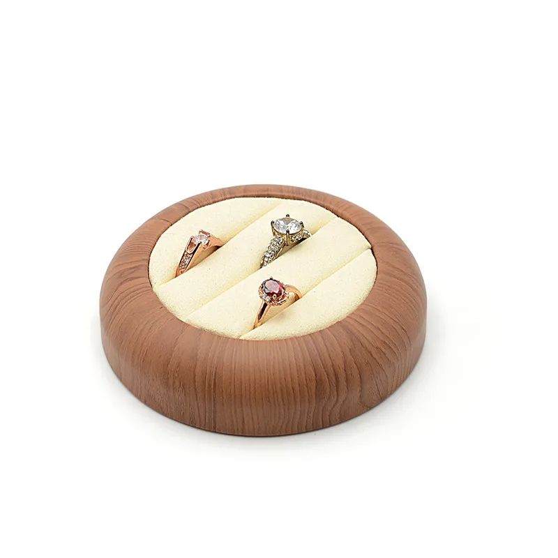 

24x11x3cm Rings Organizer Shelf Wood Jewelry Display Stand Storage Rack Counter Ring Tray Props Ring Organizer Storage Stand New