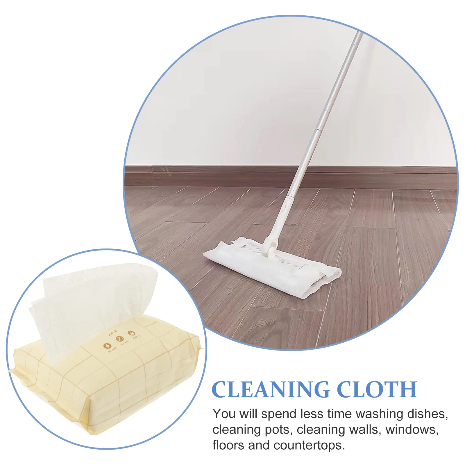 

5 Bags Disposable Kitchen Cleaning Cloths Non-Woven Fabric Washing Towels Dish Cleaning Hair Removal Cloths Easy Use