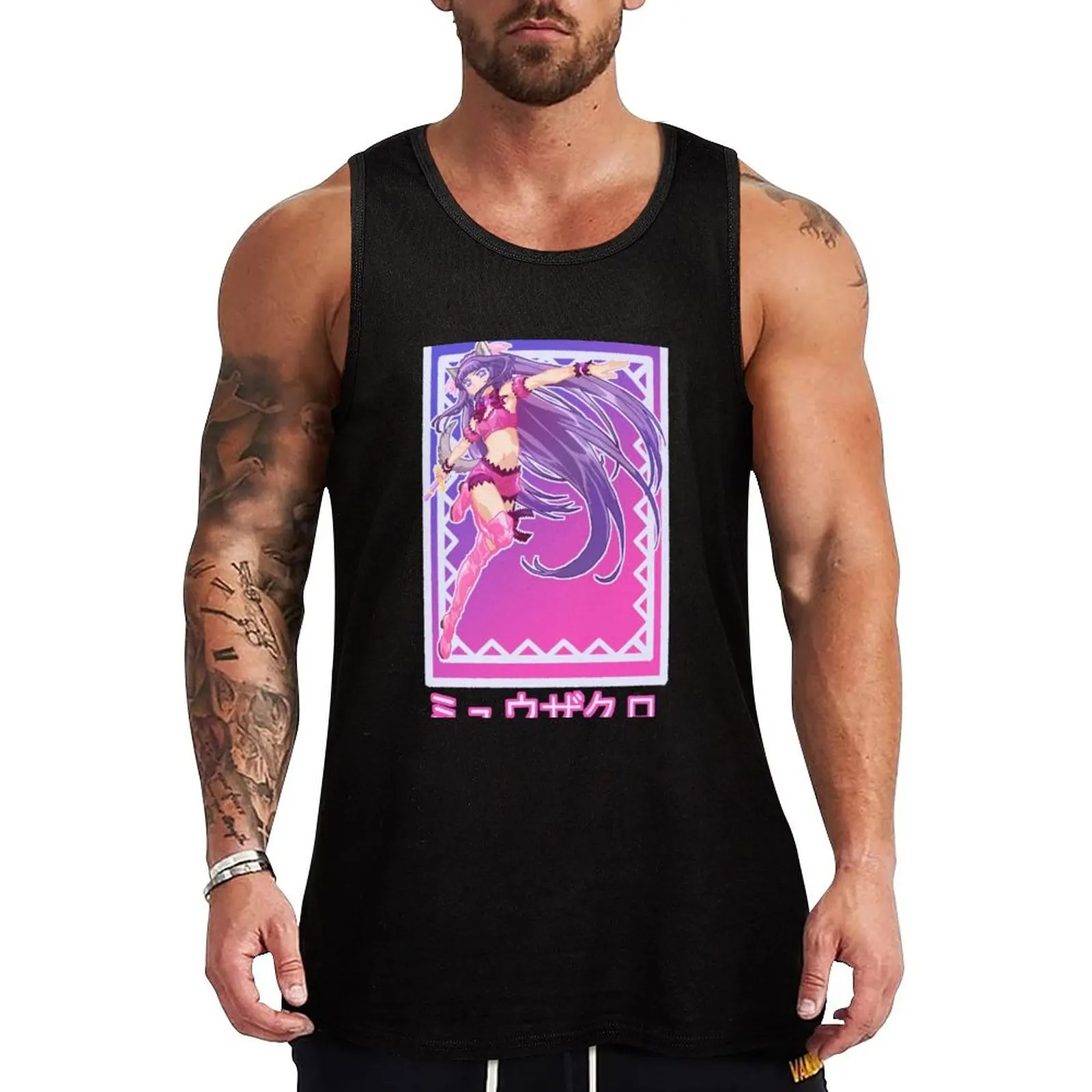 Mew Zakuro Tank Top Basic Layering Tank Top Casual Sleeveless Soft Shirt