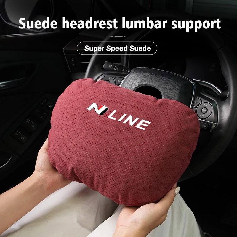 Car Neck Pillow Protective Lumbar Back Support Relieve Stress For Hyundai N LINE i30 i20 Sonata Accent Tucson Elantra Azera view 2