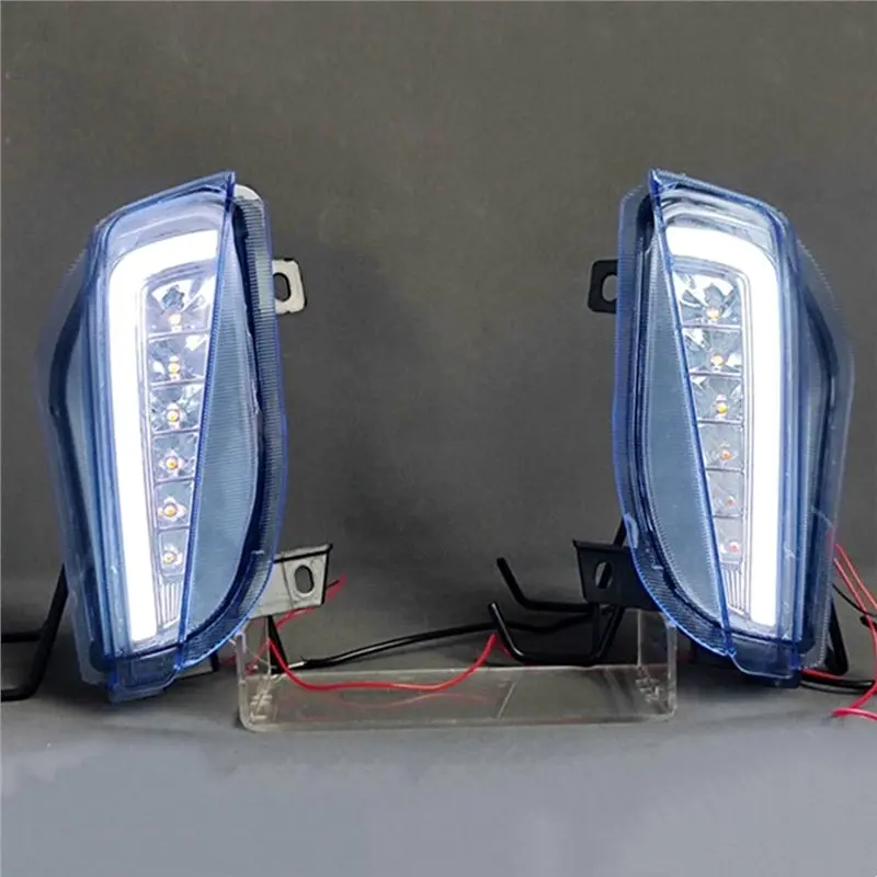 AT92-Front Bumper Fog Lamp LED DRL Daytime Running Light Turn Signal For Toyota Prius ZVW30 2011-2013 Accessories