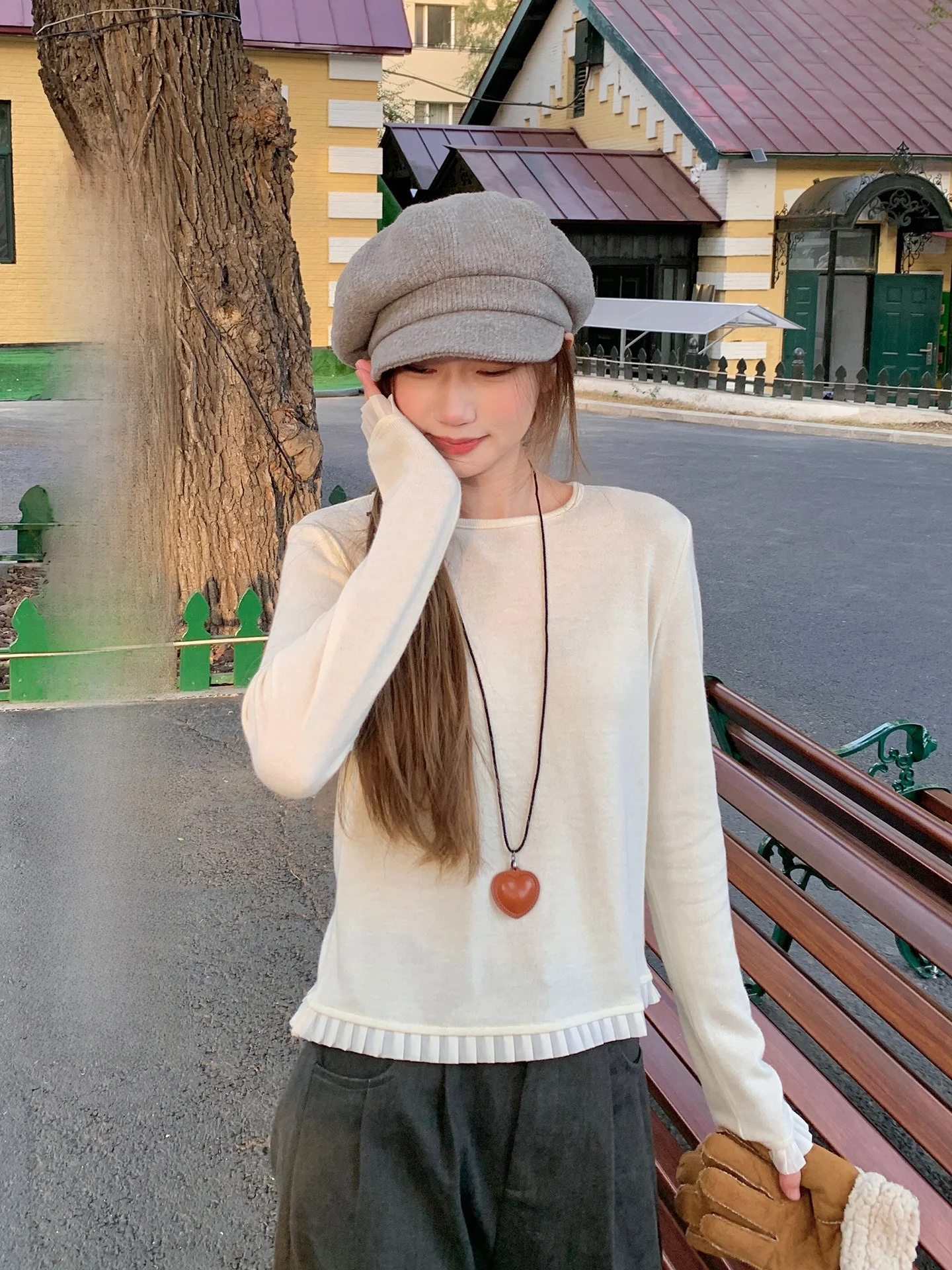 

Мягкая трикотажная длинная футболка Sve round Ne, женская футболка ярких цветов для похудения, базовый слой irt Design Sense, корейский свободный крой