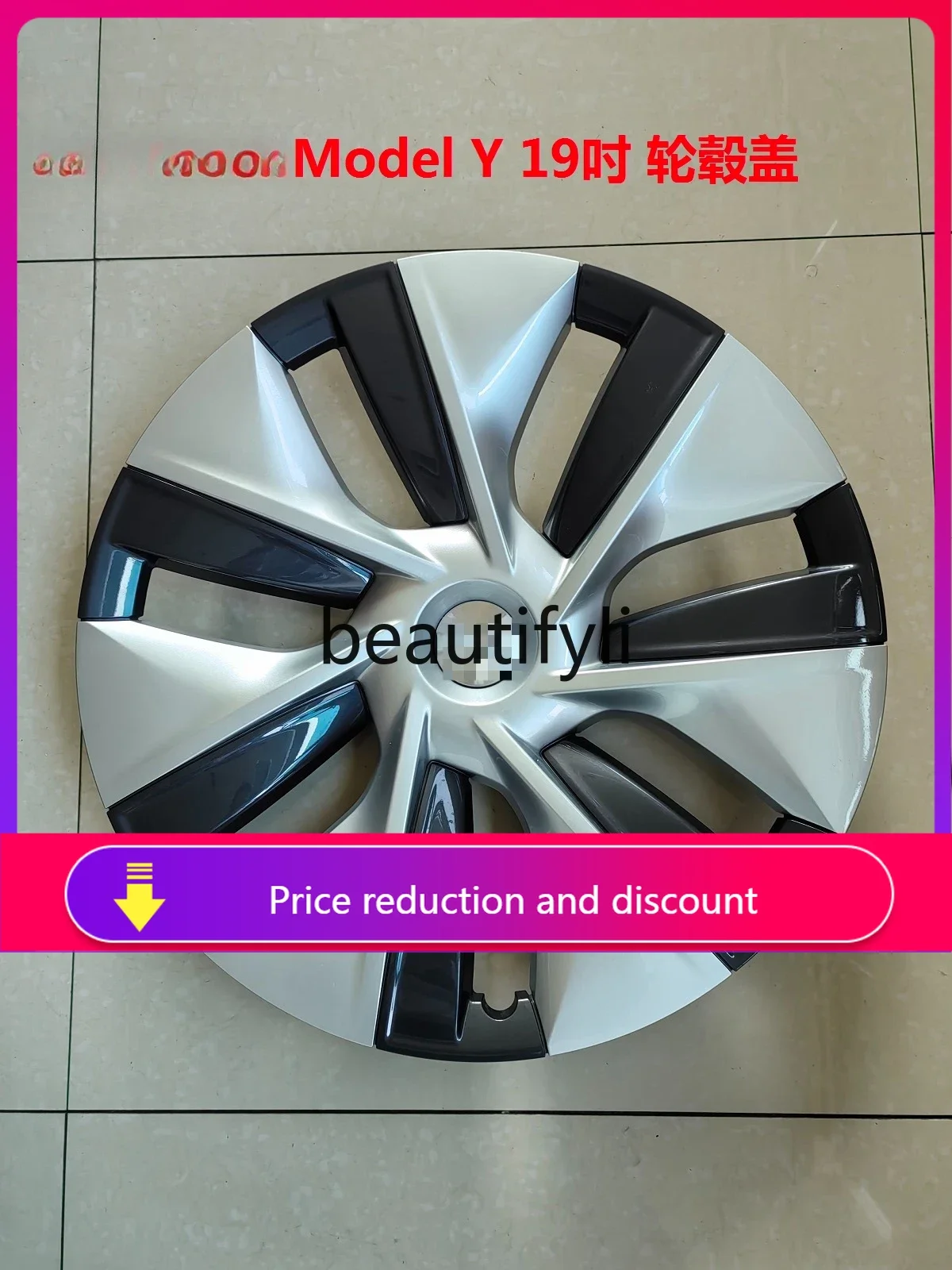 

ZzModel Y19 Inch Hubcap Hubcap Original Silver Black Hubs